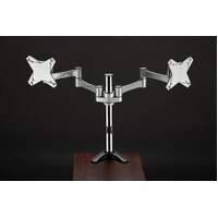 Astrotek Dual Monitor Arm Desk Mount Stand 43cm for 2 LCD Displays 21.5' 22' 23.6' 24' 27' 8kg 30° tilt 180° swivel 360° rotate VESA 75x75 100x100