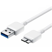 Astrotek Data Charging Cable 1m - USB 3.0 Type A Male to Micro B for Galaxy S5/Note/Tablet Nickle Plated White PVC Jacket