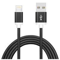 Astrotek 1m USB Lightning Data Sync Charger Black Cable for iPhone 7S 7 Plus 6S 6 Plus 5 5S iPad Air Mini iPod