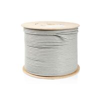 Astrotek CAT6 FTP Cable 305m Roll - Grey White Full 0.55mm Copper Solid Wire Ethernet LAN Network 23AWG 0.55cu Solid 2x4p PVC Jacket