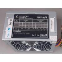 Casecom 600W 120mm FAN PCIE 6+2 pins  ATX PSU 2 Years Warranty