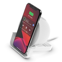 Belkin BOOST CHARGE Bluetooth Speaker + 10W Wireless Charger - White (AUF001AUWH), Compact, sleek design, Charge in Any Orientation