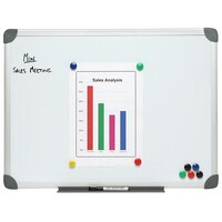 Whiteboard Boone Aluminium Frame Magnetic 450mm x 600mm B24560 