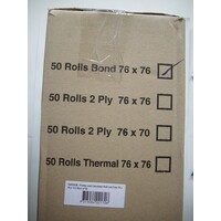 Printer and Calculator Roll Lint Free 76 x 76 x 11.5 Box of 50