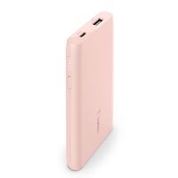 Belkin BOOST CHARGE Power Bank 5K (12W USB-A port) - Rose Gold(BPB004btC00), 6 in./15cm USB-C to USB-A cable included, LED light indicate power status
