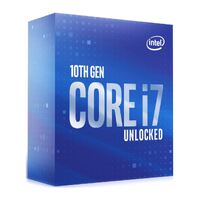 Intel i7-10700K CPU 3.8GHz (5.1GHz Turbo) LGA1200 10th Gen 8-Cores 16-Threads 16MB 95W UHD Graphic 630 Retail Box 3yrs Comet Lake no Fan