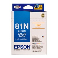 EPSON 81N VALUE PACK- BLACK CYAN MAGENTA YELLOW LIGHT CYAN LIGHT MAGENTA