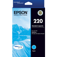 EPSON 220 STD CAP DURABRITE ULTRA CYAN INK WF-2630 WF-2650