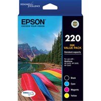 EPSON 220 FOUR CLR STD VALUE PK BLKCMY WF-2630 WF-2650 & WF-2660