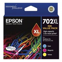 EPSON 702XL 3 COLOUR INK PACK WF-3720 WF-3725