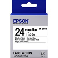 EPSON TAPE STANDARD 24MM BLK ON WHITE 9 METRES FOR LW-600P