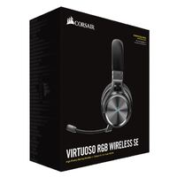 Corsair Virtuoso Wireless SE RGB Gunmetal 7.1 Audio. High Fidelity Ultra Comfort, Broadcast Grade Microphone, USB and 3.5mm. Headset, Headphone