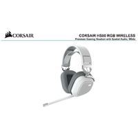 Corsair HS80 RGB Wireless White- Dolby Atoms, 50mm Driver, Ultra comfort, Hyper Fast Slipstream 20Hrs Wireless - Gaming Headset PS5 / Xbox  Headphones