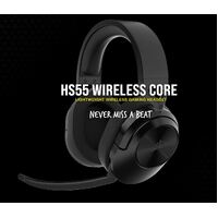 Corsair HS55 Core Carbon Wireless & Bluetooth, PS5, Box X, Switch. Discord Certified, Ultra Comfort Foam Gaming Headset