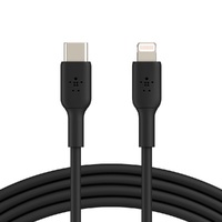 BELKIN BOOSTCHARGE 1M USB-C TO LIGHTNING CHARGE/SYNC CABLE, MFi, BLACK, 2 YR