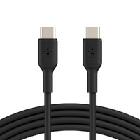 BELKIN BOOSTCHARGE 2M USB-C TO USB-C CHARGE/SYNC CABLE, BLACK, 2 YRS