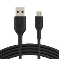 BELKIN 1M MICRO USB TO USB-A CHARGE/SYNC CABLE, BLK, 2 YR WTY