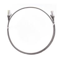 8ware CAT6 Ultra Thin Slim Cable 2m / 200cm - Grey Color Premium RJ45 Ethernet Network LAN UTP Patch Cord 26AWG for Data