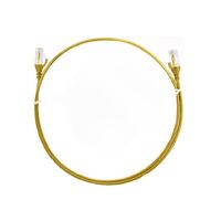 8ware CAT6 Ultra Thin Slim Cable 15m / 1500cm - Yellow Color Premium RJ45 Ethernet Network LAN UTP Patch Cord 26AWG for Data