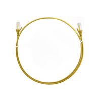 8ware CAT6 Ultra Thin Slim Cable 5m / 500cm - Yellow Color Premium RJ45 Ethernet Network LAN UTP Patch Cord 26AWG for Data