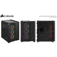 Corsair Crystal Series 680X RGB ATX High Airflow, USB 3.1 Type-C, Tempered Glass, Smart Dual Chamber Cube Case, PCI Expansion Slots 8+2, Black. (LS)