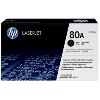 HP 80A BLACK TONER - APPROX 2.7K PAGES - M401, M425, CP3525 COMPATIBLE PRINTERS