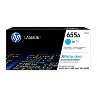 HP 655A CYAN TONER - APPROX 10.5K PAGES - M652, M653, M681, M682 COMPATIBLE