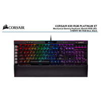 Corsair K95 RGB PLATINUM XT, Cherry MX Blue, Dynamic Per-Key RGB Backlighting with 19-Zone LightEdge, Mechanical Gaming Keyboard