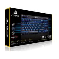 Corsair Gaming™ K63 Wireless Backlit Blue LED, Cherry MX Red, Mechanical Gaming Keyboard - (LS)