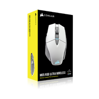 Corsair M65 RGB Ultra Wireless White Tunable FPS Gaming Mouse, CORSAIR MARKSMAN 26,000 DPI Optical Sensor, iCUE Software.