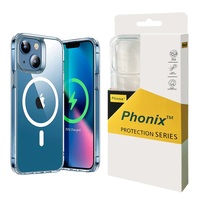 Phonix Apple iPhone 14 Max Clear Rock Hard Case with MagSafe - (CJK1467M), Non-Slip Coating, Created from Strong and Durable Material, Ultra-thin