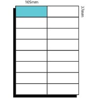 Label Austab Laser Copier CL16 105mm x 37mm Compatible DL16 Box 100 Sheets