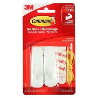 Command Adhesive 3M Hook Medium Pack 2 17001