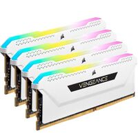 Corsair Vengeance RGB PRO SL 32GB (4x8GB) DDR4 3200Mhz C16 White Heatspreader Desktop Gaming Memory