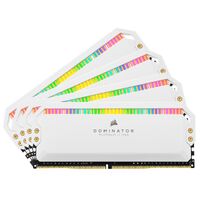 Corsair Dominator Platinum RGB 32GB (4x8GB) DDR4 3600MHz C18 1.35V UDIMM XMP 2.0 White Heatspreader Desktop PC Gaming Memory