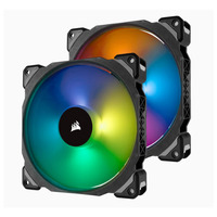 Corsair ML140 PRO RGB 2 Fan Pack with Lighting Node Pro, 140mm Premium Magnetic Levitation RGB LED PWM Fan (LS)