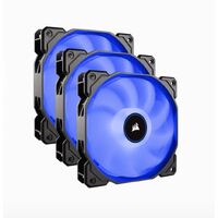 Corsair Air Flow 120mm Fan Low Noise Edition / Blue LED 3 PIN - Hydraulic Bearing, 1.43mm H2O. Superior cooling performance. Three Pack!