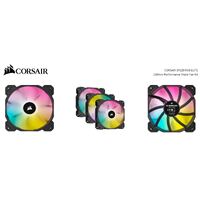 Corsair Black SP120 RGB ELITE, 120mm RGB LED PWM Fan with AirGuide, Low Noise, High CFM,  Triple Pack with Lighting Node CORE