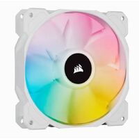 Corsair White SP120 RGB ELITE, 120mm RGB LED PWM Fan with AirGuide, Single Pack