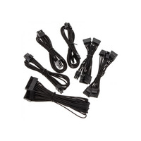 For Corsair SFX PSU - Professional Individually sleeved DC Cable Pro Kit, SF Series, Type 4 (Generation 3), BLACK - CP-8920202