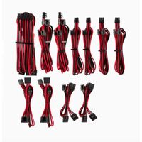 For Corsair PSU - RED/BLACK Premium Individually Sleeved DC Cable Pro Kit, Type 4 (Generation 4)