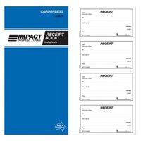 Receipt Book Carbonless Impact 4 Up Duplicate CS420