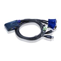 ATEN 2 PORT USB CABLE KVM SWITCH WITH AUDIO 2YR