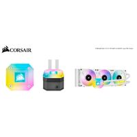 Corsair H150i Elite CAPELLIX 360mm White Radiator, 3x ML120 RGB PWM Fans, Ultra Bright RGB Pump Head. Liquid Cooling, 5 Yrs Wty