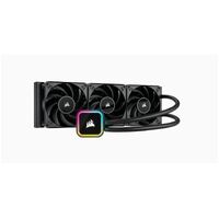 Corsair H150i Elite  360mm Black Radiator, 3x AF120 Zero RPM, Variable Fans via ICUE, Ultra Bright RGB Pump Head. Liquid Cooling, 5 Yrs Warranty.