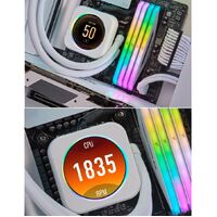 CORSAIR iCUE ELITE CPU Cooler LCD White Display Upgrade Kit transforms your CORSAIR ELITE CAPELLIX CPU cooler into a personalized dashboard