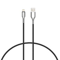 Cygnett Armoured Lightning to USB-A Cable (1M) - Black (CY2669PCCAL), Fast charge your iPhone (12W), MFi certified, Certified for 20,000 bend cycles