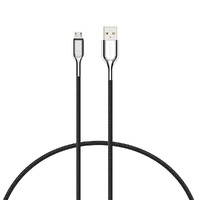 Cygnett Armoured Micro-USB to USB-A Cable (2M) - Black (CY2673PCCAM), Support 2.4A/12W Fast Charging, Durability and Superior Scratch Resistance