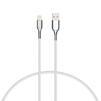 Cygnett Armoured Lightning to USB-A Cable (1M) - White (CY2685PCCAL), Fast charge your iPhone (12W), MFi certified, Certified for 20,000 bend cycles