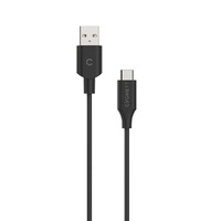 Closed Cygnett Essentials USB-C 2.0 to USB-A Cable 10cm - Black (CY2727PCUSA), Supports 3A/60W fast charging, Fast data transfer speeds (480Mbps)